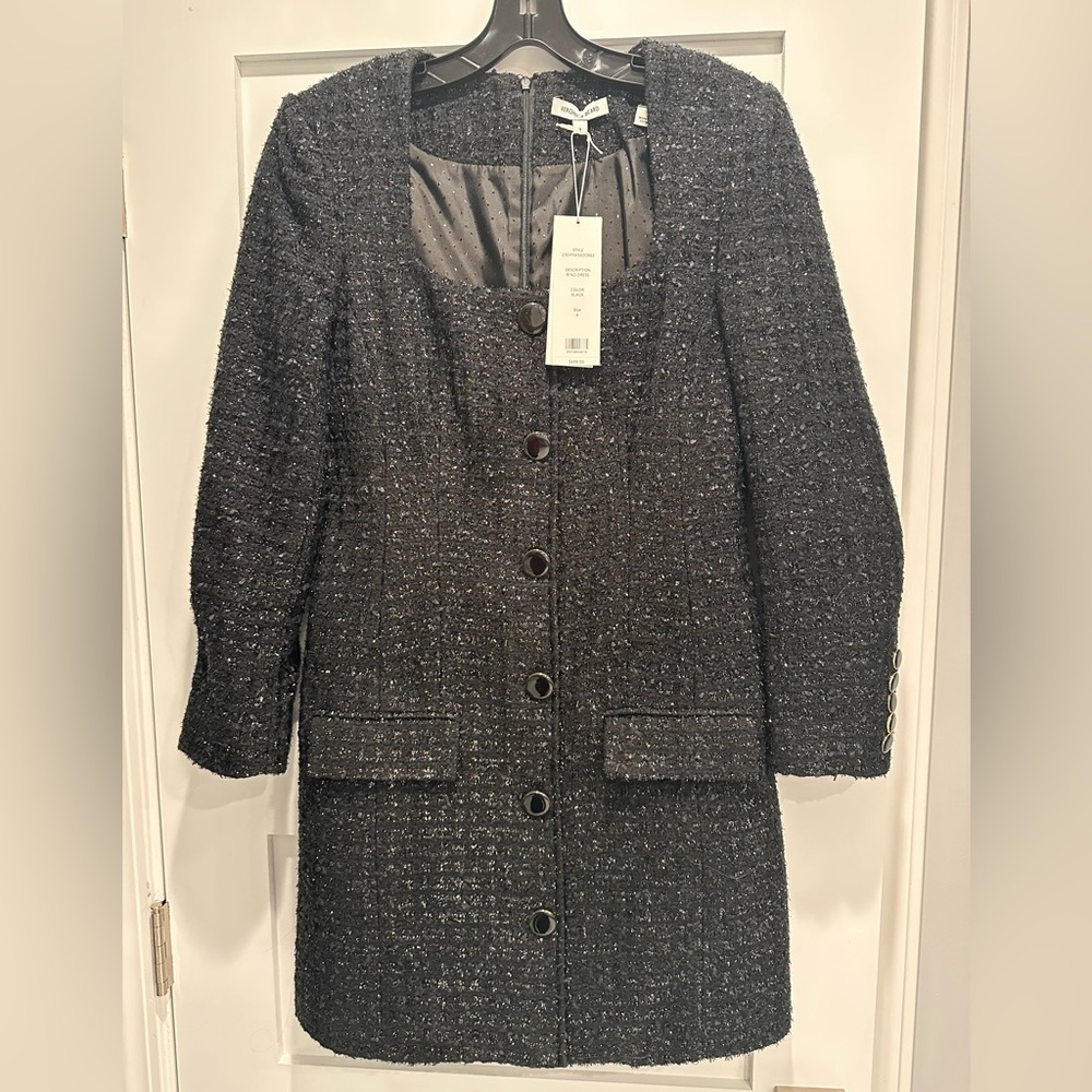 VERONICA BEARD Women's Black Tweed Rino Dress Sz 6
